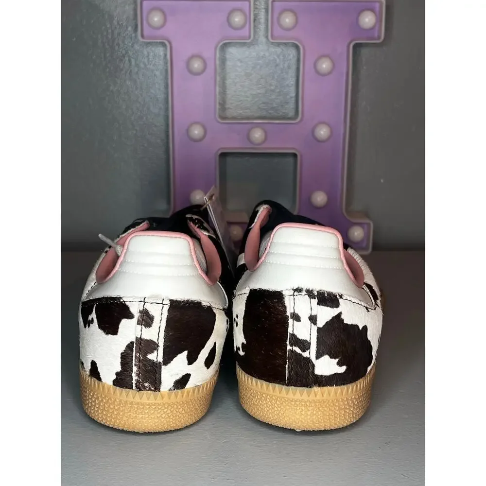 adidas Originals Samba OG trainers in cow print sz UK 8W/ US 9.5